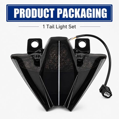 مصباح خلفي PSLER Ninja 500 Z500 - مصباح إضاءة خلفي للفرامل LED للدراجة النارية لملحقات Ninja 500SE EX500 2024 2025، دخان in Kuwait