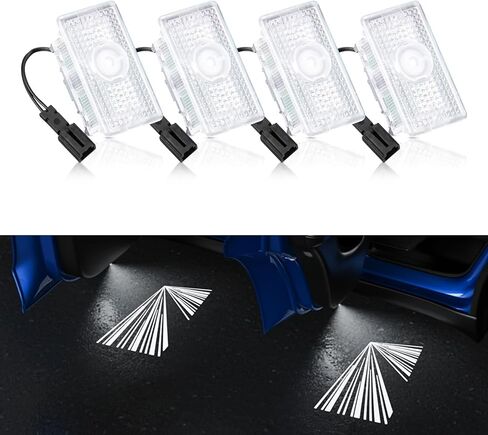 Motrobe 4PCS Puddle Door Light for Tesla Model Y Juniper 2025 2026 Model 3 Highland 2024-2026 Ultra-Bright Projection Lights Never Fade with Extension Cord Model Y Juniper Model 3 Highland Accessories in Saudi Arabia