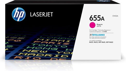 خرطوشة مسحوق الحبر الأرجواني HP 655A لطابعات LaserJet الأصلية [ CF453A ] in Kuwait