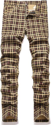 Keevoom Mens Stretch Skinny Flat-Front Fashion Style Comfy Solid Casual Slim Fit Business Dress Chinos Pants in Kuwait