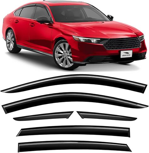 Voron Glass Tape-on Extra Durable Rain Guards for Honda Accord 2023-2026, Window Deflectors, Vent Window Visors, 6 Pieces - 100938 in Saudi Arabia