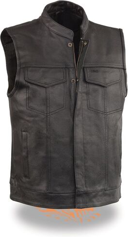 سترة دراجة نارية جلدية للرجال من EVENT LEATHER بسحاب/إغلاق سريع مع 2 جيوب داخلية للمسدس، لوحة خلفية واحدة in Kuwait