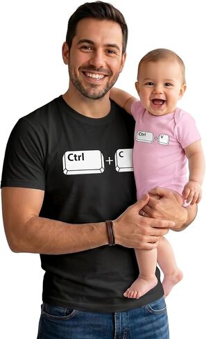 Tstars Dad and Baby متطابقة أزياء نسخة لصق الأب والابن ابنة مجموعة القمصان مطابقة in Kuwait