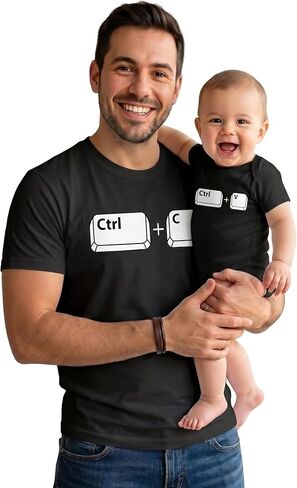 Tstars Dad and Baby متطابقة أزياء نسخة لصق الأب والابن ابنة مجموعة القمصان مطابقة in Kuwait