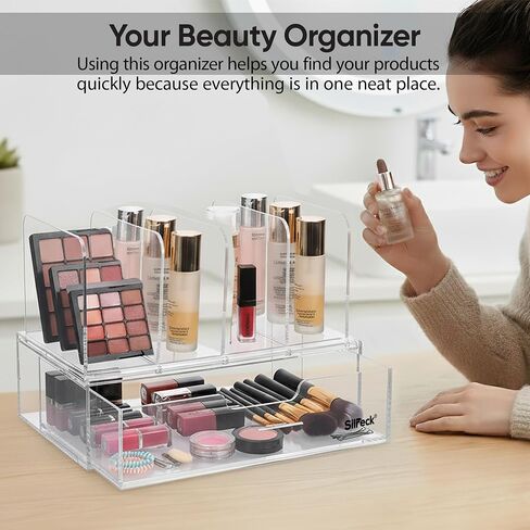 Silreck® Clear Acrylic File Organizer for Desk – Desktop Document Holder for A4 & Letter Size Papers, Sturdy Acrylic to Keep Office & Home Documents Neat in Saudi Arabia