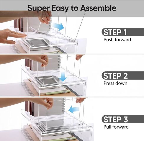 Silreck® Clear Acrylic File Organizer for Desk – Desktop Document Holder for A4 & Letter Size Papers, Sturdy Acrylic to Keep Office & Home Documents Neat in Saudi Arabia