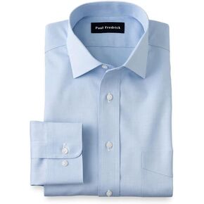 Paul Fredrick Men's Slim Fit Non-Iron Cotton Spread Collar Dress Shirt in Saudi Arabia