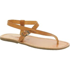 Gianluca - L'artigiano del cuoio Handmade Black Leather Thong Sandals for Men in Kuwait