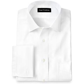 Paul Fredrick Men's Non-Iron Cotton Pinpoint Spread Collar Dress Shirt in Kuwait