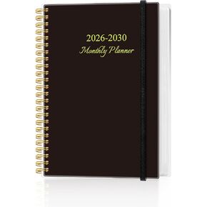 2026-2030 Monthly Planner - 60 Month PLanner Calendar from January 2026 to December 2030, 5 Year Planner 2026-2030 with Flexible Cover, Inner Pocket, Perfect for Home | School | Office, 8.5" x 11", Pink in Saudi Arabia