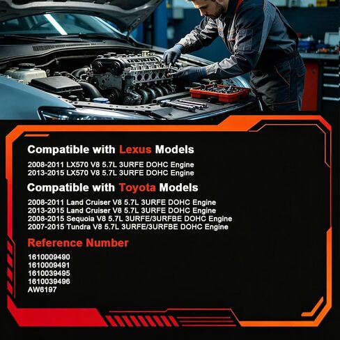 مضخة مياه HY-SPEED AW9476 متوافقة مع 1990-2000 GS400 LS400 SC400، 1998-2010 SC430 LS430 GS430 LX470 GX470، 1998-2009 Tundra 4Runner Sequoia Land Cruiser 98 99 00 01 02 03 04 05 06 07 08 09 in Kuwait