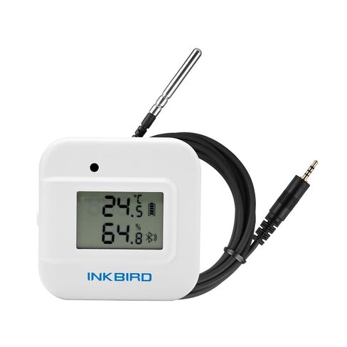 Inkbird Smart Thermometer Temperature and Humidity Monitor Hygrometer Indoor, Free APP for iOS and Android, IBS-TH2 Plus Version Supports External Temperature Probe and Digital Display in Saudi Arabia