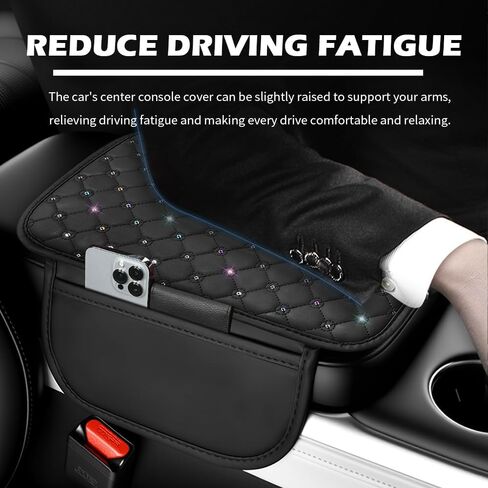 غطاء وحدة التحكم المركزية للسيارة مع تصميم جيوب جانبية، غطاء مسند ذراع ناعم للسيارة لتوفير دعم جيد للمرفق، أغطية وحدة التحكم الوسطى للسيارات المحسنة والإكسسوارات الداخلية للسيارات in Kuwait