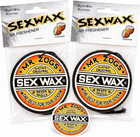 Sex Wax Air Freshner Coconut 2 Pack with (1) Mr. Zogs Sex Wax Sticker in Saudi Arabia