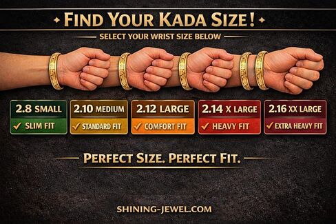 Bodha Traditional Indian Two Tone Gold & Silver Colour Traditional Designer Kada for Men (Pack of 4) in Saudi Arabia