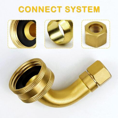 W10685193 3/4 Inch FHT Hose x 3/8 Inch Elbow Hose Fitting For Whirlpool Dishwasher By AMI PARTS in Saudi Arabia