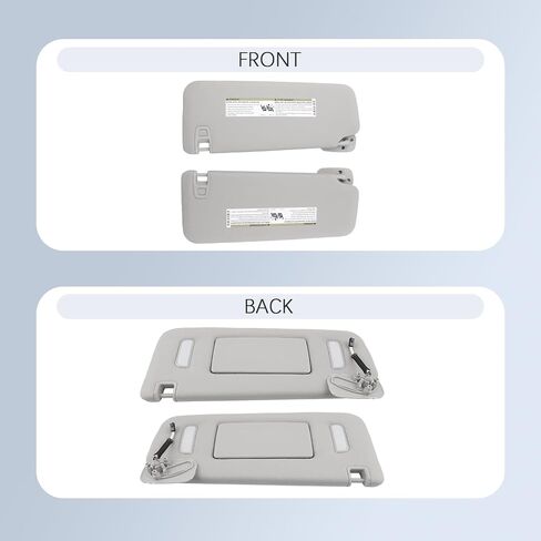 1 Pair Gray Sun Visor fit for 2007-2014 Chevy Silverado 1500 Suburban 1500 2500 Avalanche Tahoe GMC Sierra Yukon XL Cadillac Escalade Replaces 22850306 22850310 in Saudi Arabia