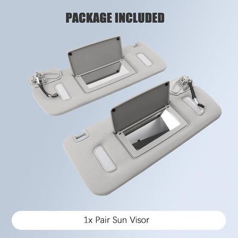 1 Pair Gray Sun Visor fit for 2007-2014 Chevy Silverado 1500 Suburban 1500 2500 Avalanche Tahoe GMC Sierra Yukon XL Cadillac Escalade Replaces 22850306 22850310 in Saudi Arabia