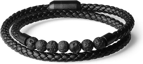 COAI Double Layer Stone Beaded Leather Bracelet in Saudi Arabia