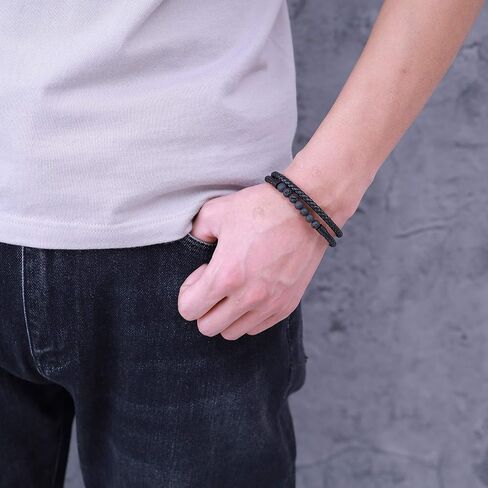 COAI Double Layer Stone Beaded Leather Bracelet in Saudi Arabia