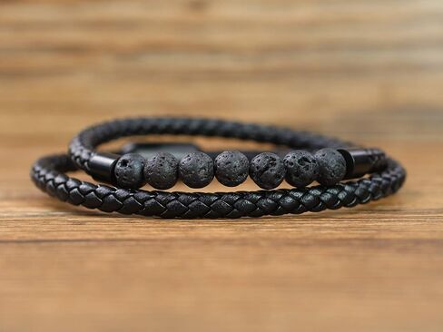 COAI Double Layer Stone Beaded Leather Bracelet in Saudi Arabia