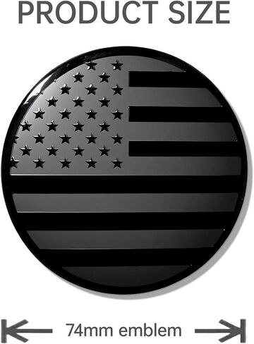 Front Hood Rear Trunk American Flag Emblem Fits for BMW X3 X5 X6 X7 3 4 5 6 7 8 Series (Black, 82mm) in Saudi Arabia