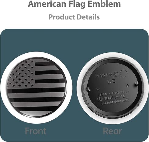 Front Hood Rear Trunk American Flag Emblem Fits for BMW X3 X5 X6 X7 3 4 5 6 7 8 Series (Black, 82mm) in Saudi Arabia