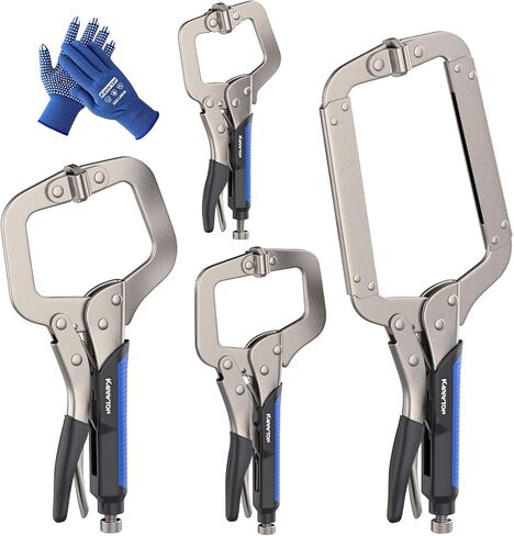 4PCS Sheet Metal Locking Pliers, 8 Inch Adjustable Carbon Steel Pliers with Quick Release and Locking Mechanism for Woodworking, Welding & DIY Projects in Saudi Arabia
