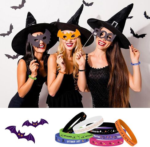 24Pcs Christmas Silicone Bracelets Xmas Rubber Wristbands for Family Holiday Party Favors Supplies for Kids Adults,Christmas Gift Exchange Festive Wrist Band Decor(8 style) in Saudi Arabia