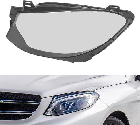 غطاء المصباح الأمامي لسيارة 2015-2019Mercedes-Benz GLE، غطاء المصباح الأمامي الأيسر والأيمن متوافق مع 2015 2016 2017 2018 2019Mercedes-Benz GLE (يمين) in Kuwait