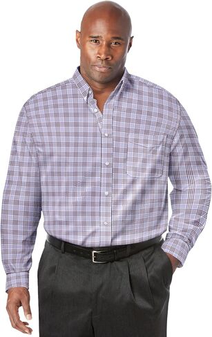 KingSize KS Signature Men's Big & Tall Wrinkle-Resistant Oxford Dress Shirt - Tall - 20 35/6, Sky Blue in Kuwait