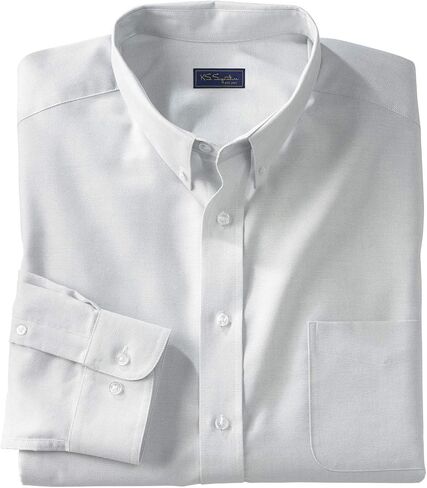 KingSize KS Signature Men's Big & Tall Wrinkle-Resistant Oxford Dress Shirt - Tall - 20 35/6, Sky Blue in Kuwait