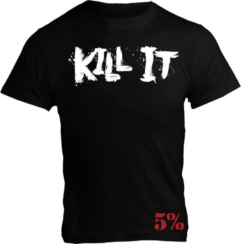 5% Nutrition Rich Piana Weightlifting Workout T-Shirt Gym Tee Muscle Shirt Cotton in Kuwait