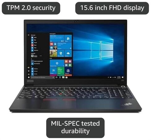 Lenovo 2020 ThinkPad E15 15.6 بوصة FHD Full HD (1920x1080) كمبيوتر محمول للأعمال (Intel 10th Quad Core i5-10210U، ذاكرة الوصول العشوائي DDR4 سعة 32 جيجابايت، 1 تيرابايت SSD) النوع C، HDMI، Windows 10 Pro + كابل HDMI in Saudi Arabia