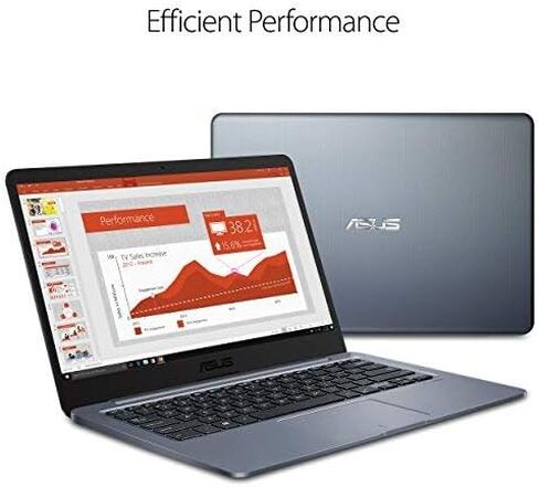 ASUS Laptop L406 Thin and Light Laptop, 14" HD Display, Intel Celeron N4000 Processor, 4GB RAM, 64GB eMMC Storage, Wi-Fi 5, Windows 10, Microsoft 365, Slate Gray, L406MA-WH02 in Saudi Arabia