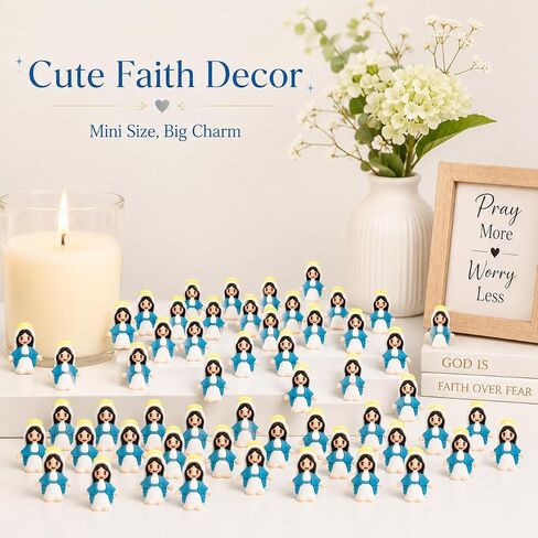 50 PCS Little Pocket Jesus Figures, Rubber Baby Jesus Loves You Tiny Figurines in Bulk, Ideal Christian Gifts for Easter Egg Stuffers, VBS and Sunday School (Multicolor) in Saudi Arabia