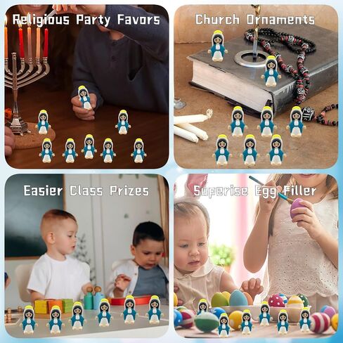 50 PCS Little Pocket Jesus Figures, Rubber Baby Jesus Loves You Tiny Figurines in Bulk, Ideal Christian Gifts for Easter Egg Stuffers, VBS and Sunday School (Multicolor) in Saudi Arabia