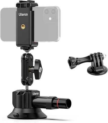UURig SC-01 Suction Mount 3" for Action Camera Car Mount w Smartphone Clamp in Kuwait
