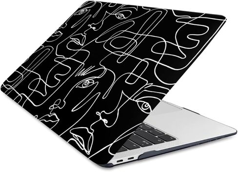 متوافق مع حافظة MacBook Air M2 مقاس 13.6 بوصة موديل A2681/A3113 إصدار 2022، حافظة كمبيوتر محمول بلاستيكية خفيفة الوزن لجهاز MacBook Air مقاس 13.6 بوصة مع شاشة Retina ومصباح حروف in Kuwait
