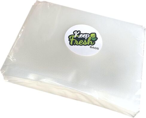 Large Clear and black vacuum sealer bags, 15 x 18, 3.5 mil, Airtight and Smell Resistant, for Shipping, Bulk Storing, Sous Vide Cooking, Freezing, or Long-Term Food Storage, 100 Count in Kuwait