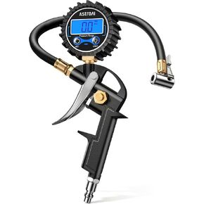 AstroAI Digital Tire Pressure Gauge with Inflator, 250 PSI Air Chuck and Compressor Accessories Heavy Duty with Quick Connect Coupler, 0.1 Display Resolution, Car Accessories for SUV, Truck, RV in Saudi Arabia