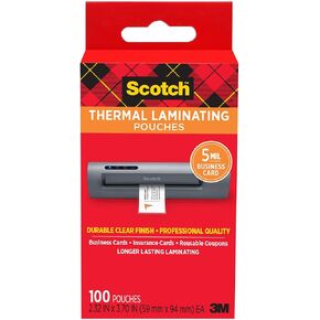 حقائب Scotch الحرارية المغلفة ، 2. 32 x 3. 70 بوصة، حجم بطاقة الأعمال، 100-Pack (TP5851-100) in Kuwait