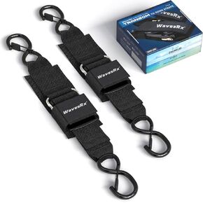 WAVESRX Jet Ski & PWC Trailer Transom Straps (2PK) | ربطات عنق بحرية بطول 60.96 سم - قابلة للتعديل عبر مشبك سريع التحرير | ملحقات جت سكي التي يجب اقتناؤها من أجل نقل آمن ومأمون لمركبتك المائية in Kuwait