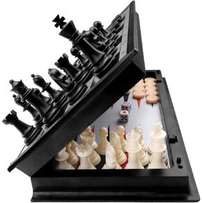 KAILE 13" Magnetic Chess Sets, 3 in 1 Travel Chess Checkers Backgammon Set with Folding Case in Saudi Arabia