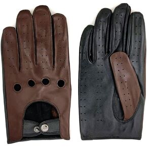 ZLUXURQ Mens Touchscreen Professional Leather Driving Gloves Unlined -Soft and Thin Italian Lambskin in Saudi Arabia