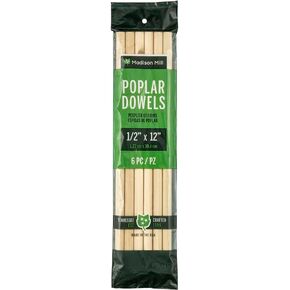 Round Wooden Dowel Rod 3/4" x 12" – Solid Hardwood Dowel for Crafts, DIY, Woodworking, and Arts Projects, Smooth Unfinished Wood Dowels for Crafting, School, and Hobby Projects, 4-Pack in Kuwait