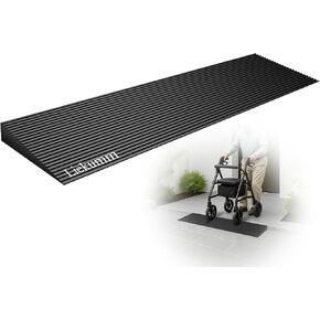 LIEKUMM 0.6" Rise Solid Rubber Threshold Ramp, 1500 LBS Capacity, 35.4" Wide Non-Slip Wheelchair Ramp for Doorway Indoor or Outdoor, Bathroom, Garage and Supermarket Entrance, Cuttable in Saudi Arabia