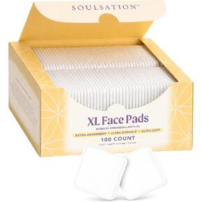 SoulSation Organic Cotton Rounds, 400 Count - Makeup Remover Pads for Face, Lint-Free in Saudi Arabia