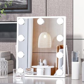 CASSILANDO Vanity Makeup Mirror with Lights,Hollywood Makeup Mirror, Large Vanity Lighted Mirror with 14 LED Bulbs,3 Color Lighting Modes in Kuwait