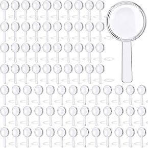 40 Pieces Plastic Magnifier Mini Handheld Magnifying Glasses 3X Hand Pocket Lens Portable Reading Magnifier for Home, Indoor and Outdoor Use, Party Favors, 25 mm in Saudi Arabia